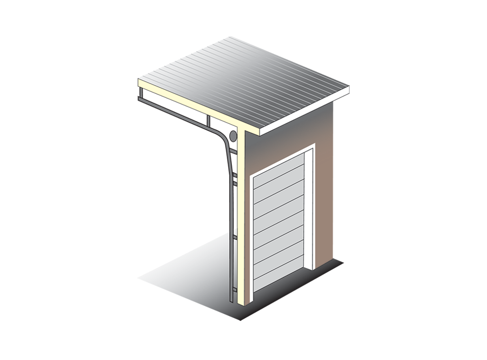 High lift commercial garage door