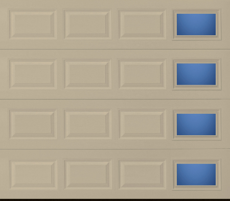 Traditional garage door windows